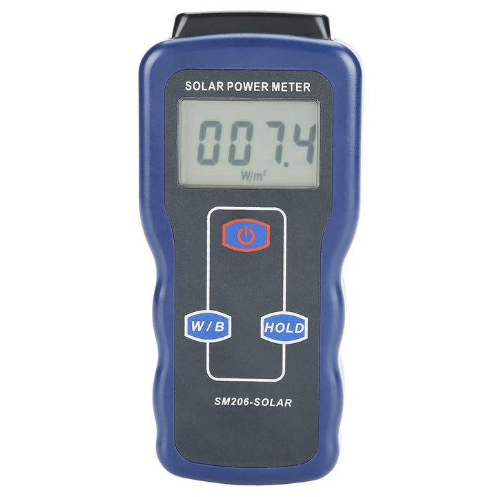 Oumefar Solar Power Meter mit LCD Bildschirm Digitales Solarleistungsmessgerät SM206 Sonnenlichtstra