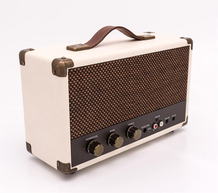 GPO Westwood Retro 25 Watt Lautsprecher mit Subwoofer, Cinch-Eingang, Bluetooth mit Retro-Gitter und