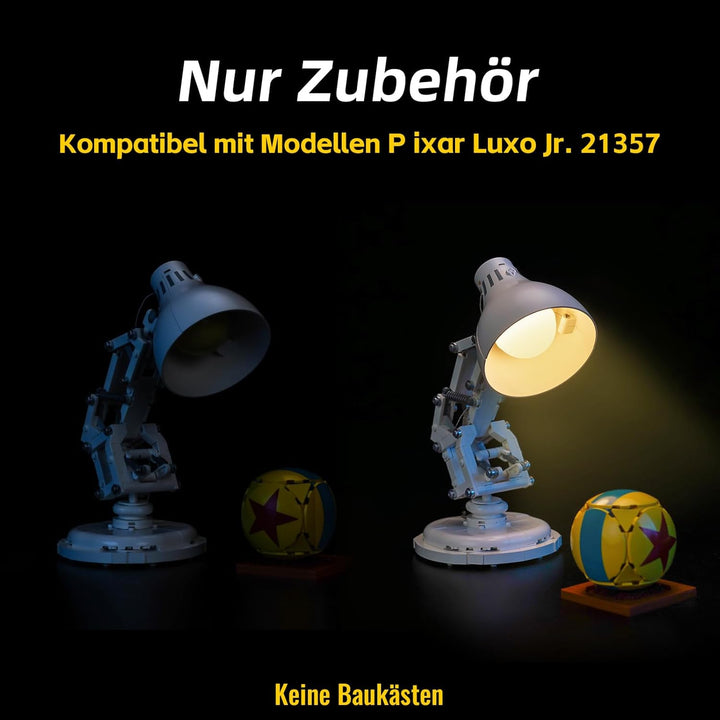 Fernbedienung Licht-Kit Kompatibel mit Lego Ideas ǀ D isney P ixar Luxo Jr. 21357 (Kein Modell), Led