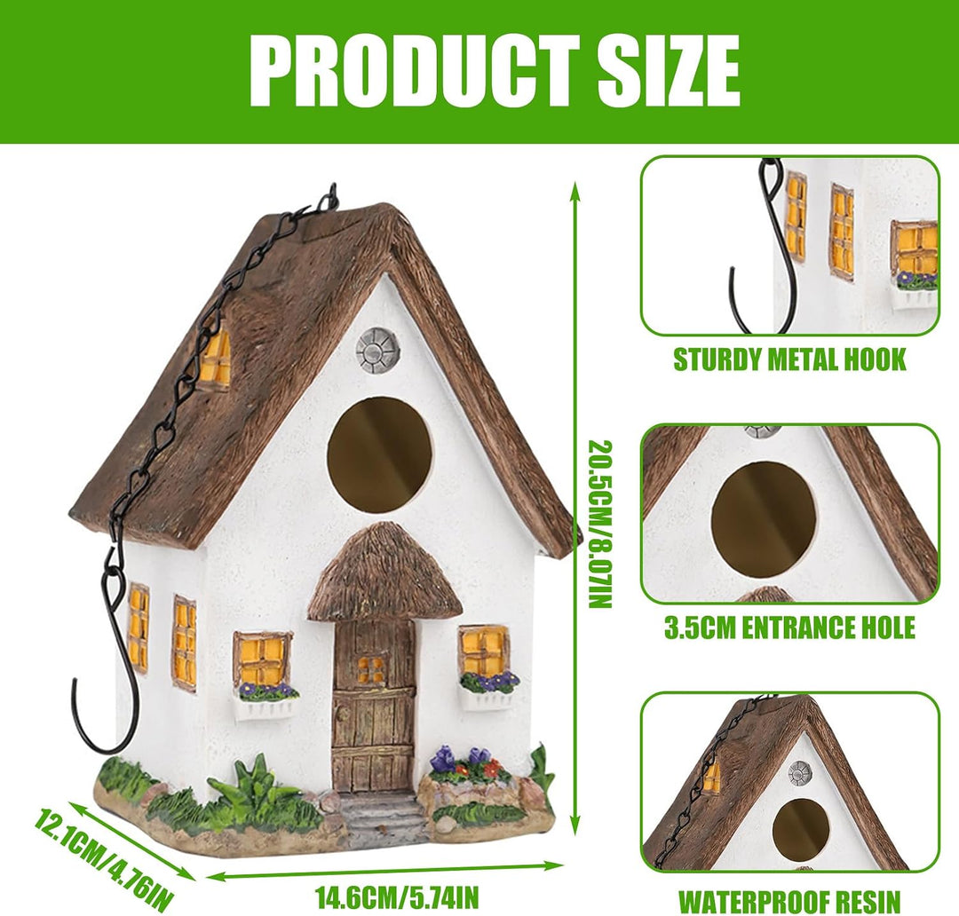 Vogelhaus zum Aufhängen, Nistkasten für Vögel für Draussen, Nesthäkchen mit 35 mm Einflugloch Wetter