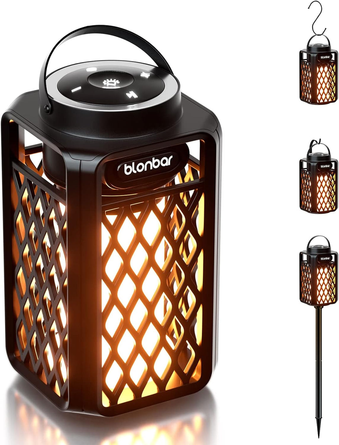 Blonbar Outdoor Bluetooth-Lautsprecher mit Flammenlicht, Outdoor Lautsprecher, Outdoor-Taschenlampe,