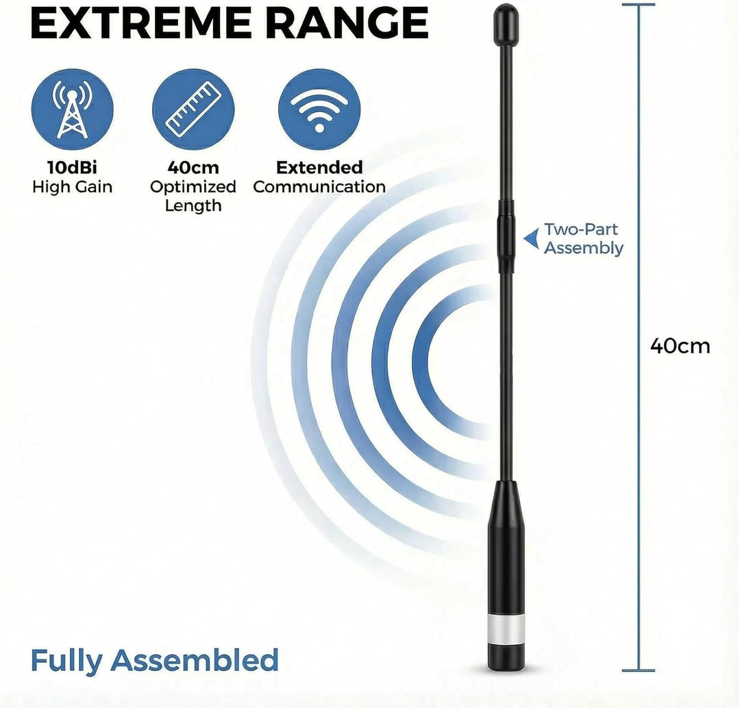 868MHz Meshtastic LoRa Antenne 10dBi High Gain, 40cm Langstrecken SMA Stecker Omni Whip für He ltec