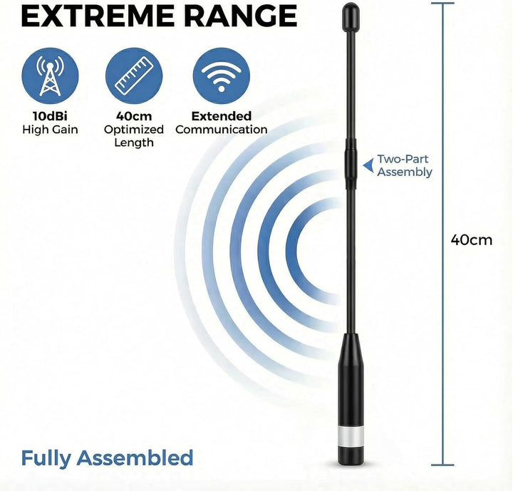 868MHz Meshtastic LoRa Antenne 10dBi High Gain, 40cm Langstrecken SMA Stecker Omni Whip für He ltec