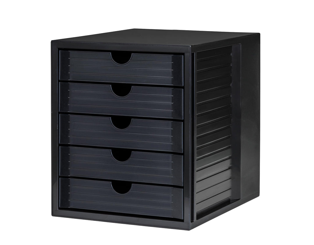 HAN Schubladenbox SYSTEMBOX KARMA mind. 80% Recycling-Kunststoff mit 5 geschlossenen Schubladen, Sch