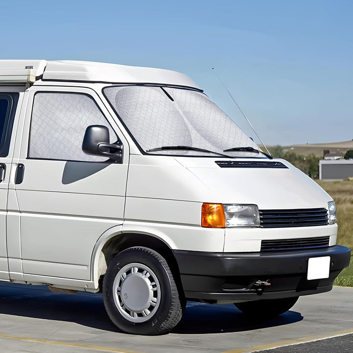 ZATOOTO Sonnenschutz Auto Frontscheibe Innen passend für VW T4, 3PCS Thermomatte Fahrerhaus, Auto So