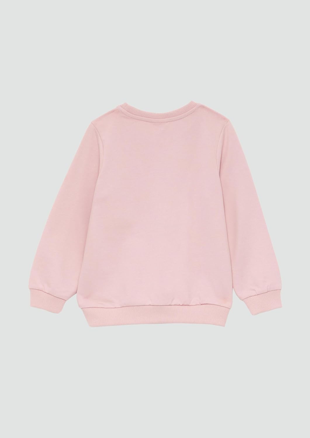 s.Oliver Unisex Sweatshirt mit Rippbündchen und kleinem Print-Detail 92-98 Zartrosa, 92-98 Zartrosa