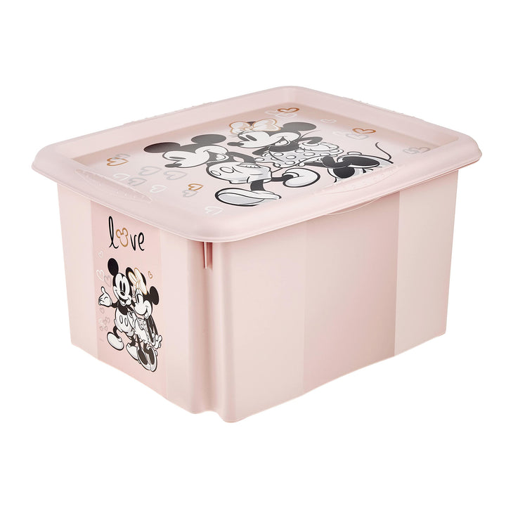 keeeper Minnie Maus Aufbewahrungsbox mit Deckel, Dreh- und stapelbar, Für Kinder, 24 l, Karolina, No