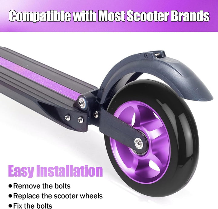 Stunt Scooter Rollen100mm, 2 Stück Stunt Scooter Räder Ersatzräder mit ABEC/ 9 Kugellager/Härtegrad