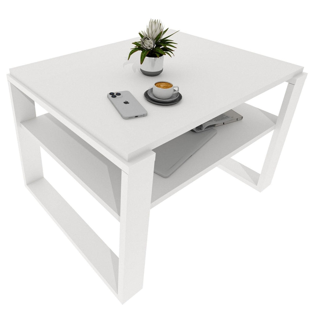 CraftPAK Wohnzimmer Tisch für Couch aus hochwertigem Holzwerkstoff, Stabiler & moderner Couchtisch m
