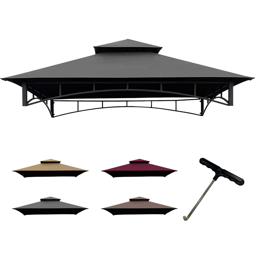 CoastShade 20,3 x 12,7 cm Grillpavillon, doppelstöckig, Ersatzdach für den Aussenbereich, Grillpavil