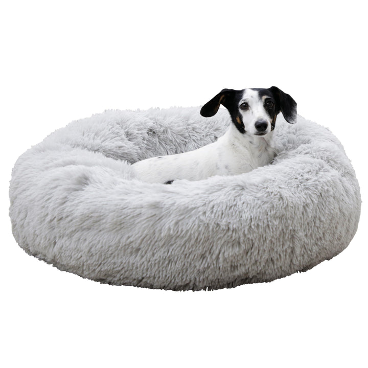 Kuschelbett Fluffy hellgrau, Ø76cmx19cm, Ø76cmx19cm