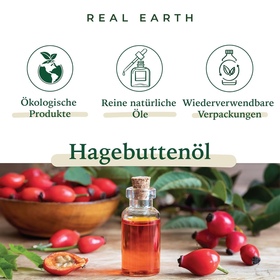 Hagebuttenöl 100% rein &amp; kaltgepresst; Heilendes, Anti-Dehnungsstreifen, Anti-Falten und regeneriere