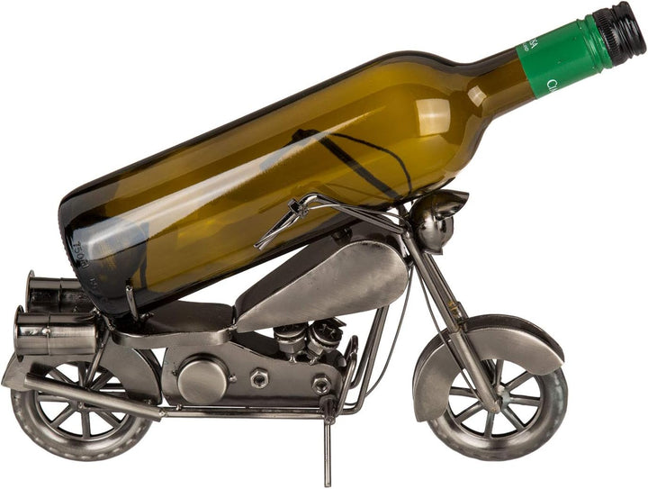 Out of the Blue 71/3170 - Flaschenhalter aus Metall, Motorrad I, ca. 31 x 17 cm, ideal als Deko und