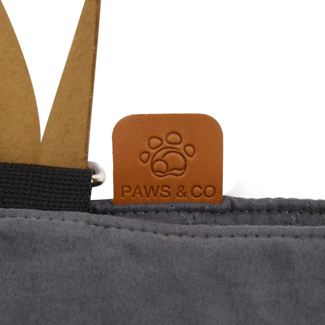Paws&Co Hundedecke für unterwegs faltbar tragbar perfekt für Camping Picknick Outdoor (Grau, 100x65c