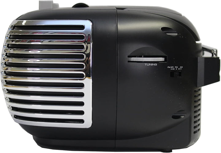 GPO PCD299 Tragbare Retro Boombox mit CD-Player, Radio und Kassettenrekorder Netz- &amp; Batteriebetrieb