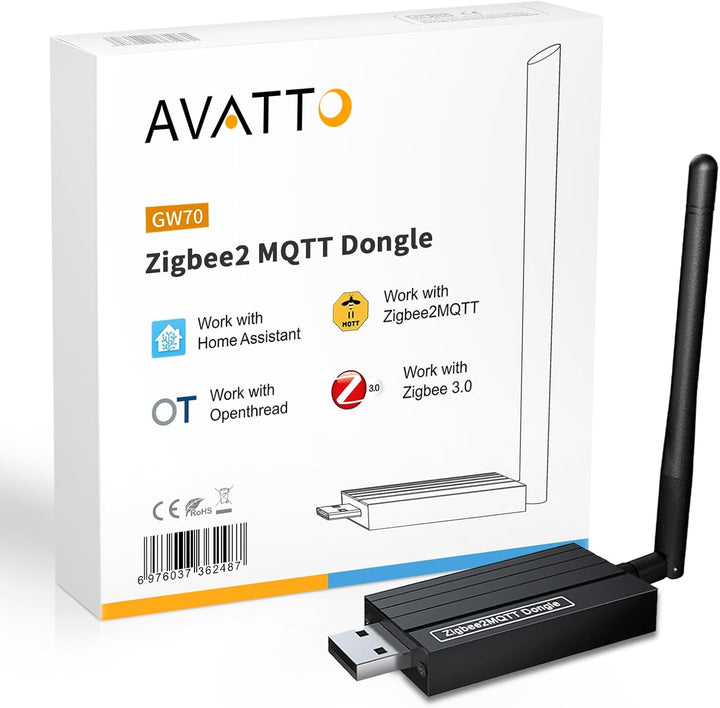 AVATTO Zigbee 3.0 Gateway, Home Assistant Gateway,Zigbee2mqtt Gateway, CC2652P-Chip, für Zigbee2MQTT