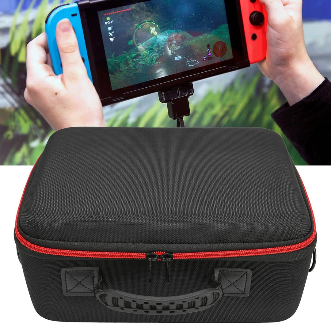 Annadue Tragetasche für Nintendo Switch/Switch OLED Modell (2021), Tragbare Reisetragetasche, Hartsc