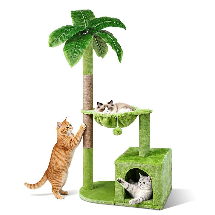 Kratzbaum, Zvonema Stabil Katzenbaum 110 cm hoch, Katzenkratzbaum mit 21,5 cm Dicke Sisal-Seil Kratz