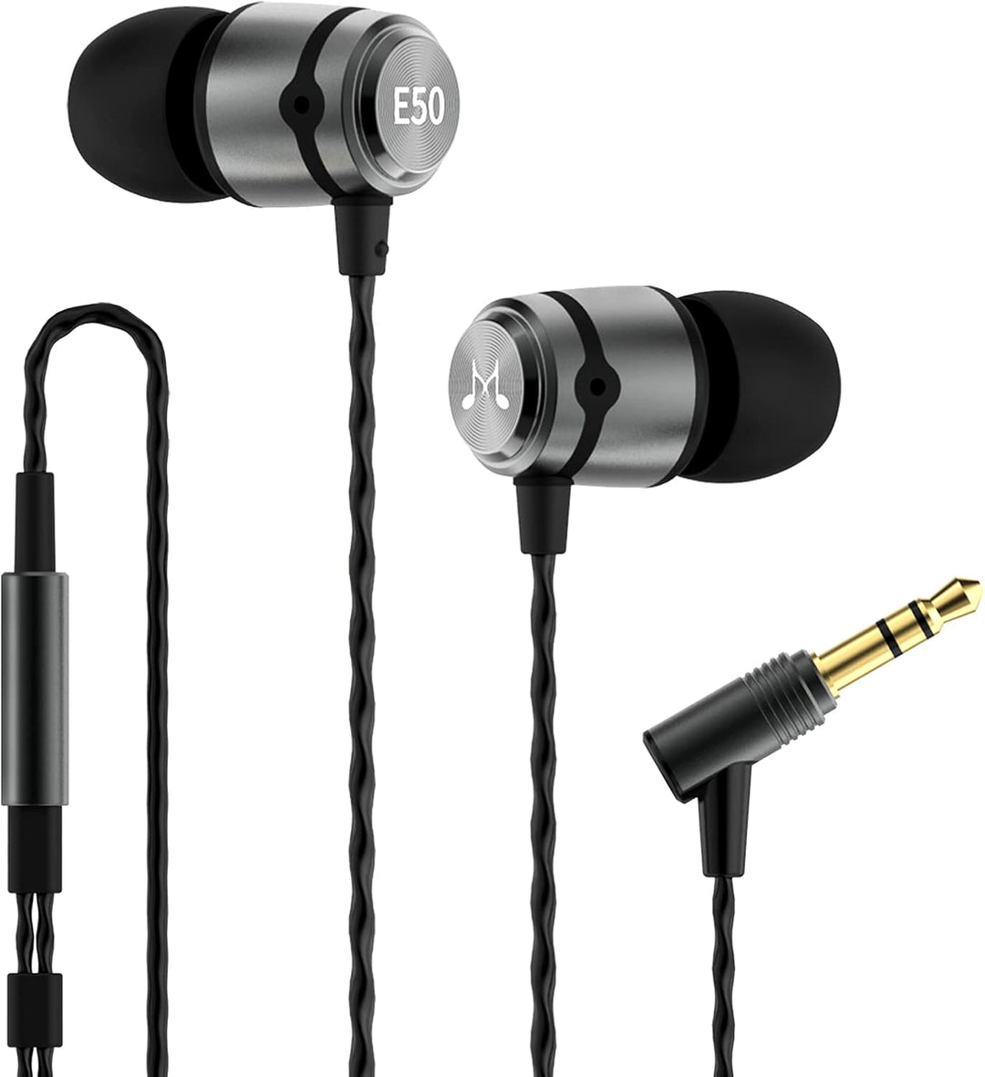 SoundMAGIC E50 Wired Earbuds Without Microphone, In-Ear HiFi Headphones, Noise Isolating Headphones,