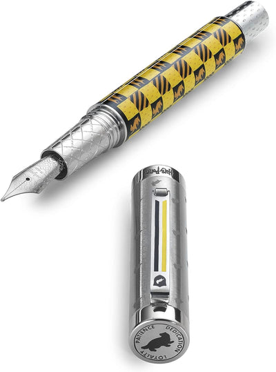 Montegrappa Harry Potter Hufflepuff Füllfederhalter aus Edelstahl, mit Hufflepuff Logo, in der Farbe