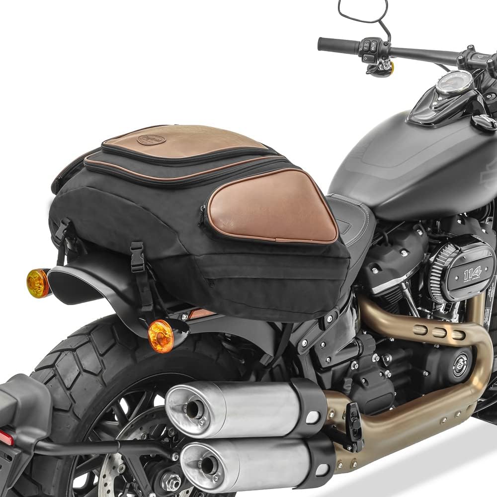 Craftride - Motorrad Hecktasche Vintage Gepäck-Tasche kompatibel für sozius hinten