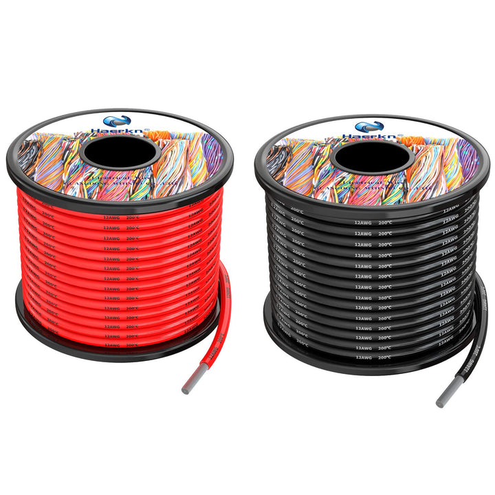 3.3mm² 12AWG Silikon Elektrischer Draht Hook-up Kabel Insgesamt 20 Meter [10 Meter schwarz und 10 Me