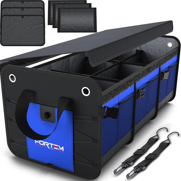 FORTEM Kofferraum Organizer, Kofferraumtasche, Zusammenklappbarer Auto Organizer Kofferraum mit Fäch