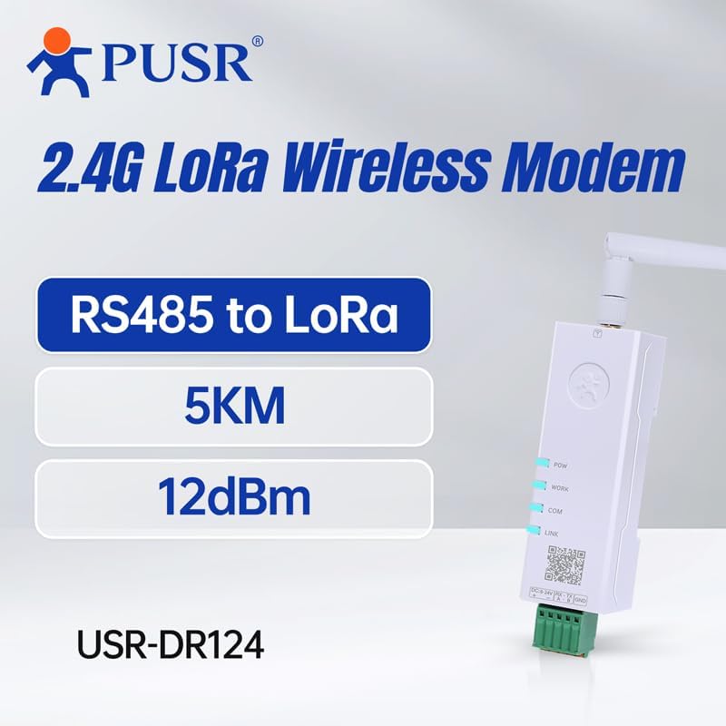 DIN-Schiene 12dBm 5KM 2.4G Lora Wireless Modem Modbus Transparente Übertragung RS485 zu LoRa at Comm