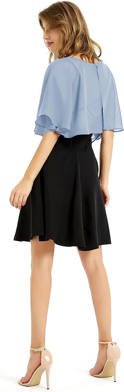BUCUXE Weicher Chiffon-Schal für Damen, für Abendkleid, Hochzeit, Umhang, Bolero, Überwurf Einheitsg