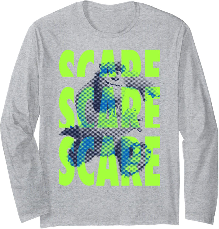 Disney Pixar Monsters University Sully Scare Text Langarmshirt