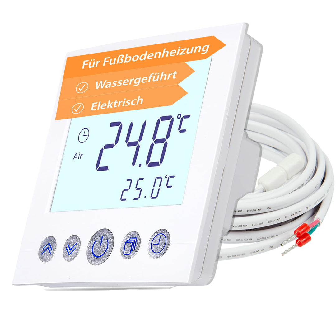 Digital Thermostat C16, Unterputz Regler Raumthermostat Thermostat für elektrische
