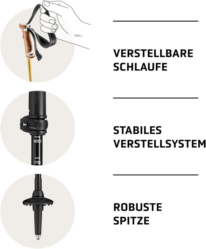 LEKI Legacy Lite Wanderstöcke Damen & Herren | leichte, verstellbare Trekkingstöcke aus Aluminium (9