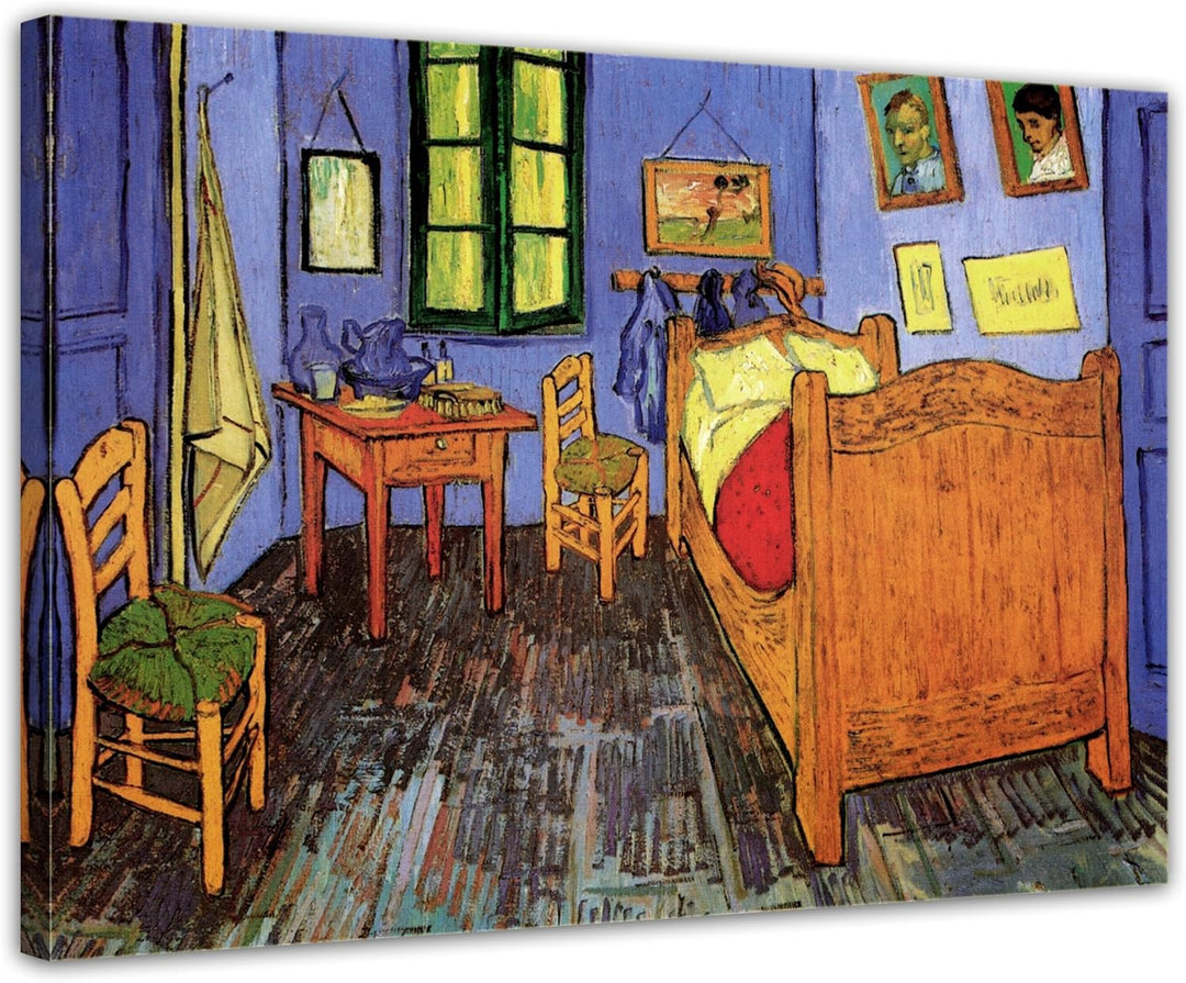 Bilderdepot24 Bild auf Leinwand | Vincent van Gogh Vincents Schlafzimmer in Arles in 60x50 cm als Wa