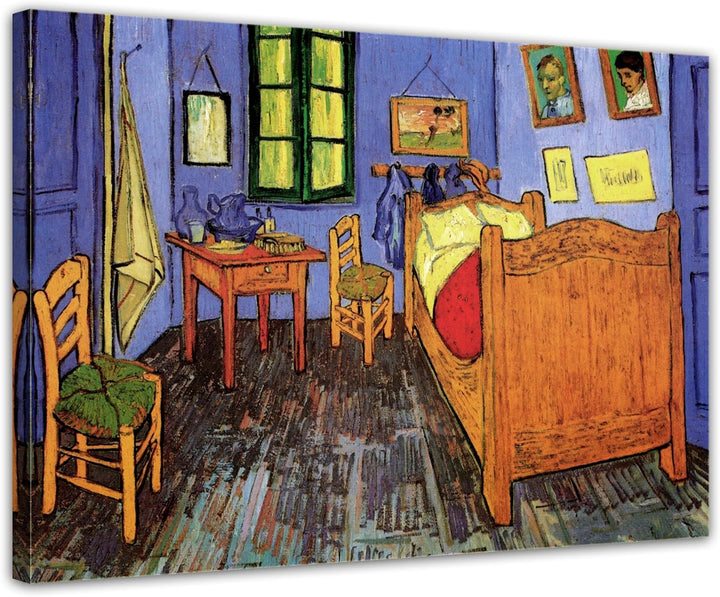 Bilderdepot24 Bild auf Leinwand | Vincent van Gogh Vincents Schlafzimmer in Arles in 70x50 cm als Wa