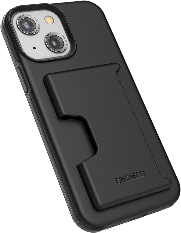 Encased Wallet Hülle für iPhone 13 mit Kartenfach – Schutzhülle Handyhülle Stossfest Case (4 Karten/