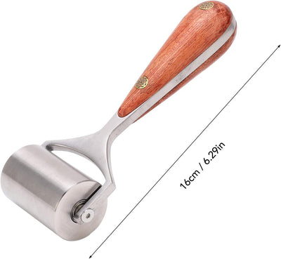 Leder Andruckrolle Leder Roller Werkzeug Andrückwalze Handdruck Roller mit Holzgriff für Schweisswer