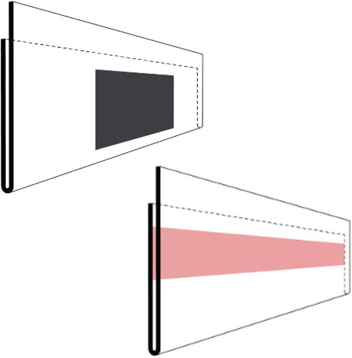 Krog Etikettenhalter selbstklebend mit verkürzter Rückseite, 210 x 100 mm, 50 Stück Klar