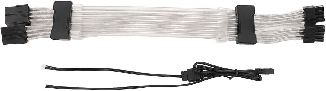 5V 3PIN ARGB GPU-Kabel, 30 cm 2x8PIN auf 2x8PIN ARGB Sync Power Verlängerungskabel4-seitiges Leuchte