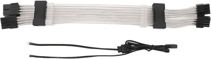 5V 3PIN ARGB GPU-Kabel, 30 cm 2x8PIN auf 2x8PIN ARGB Sync Power Verlängerungskabel4-seitiges Leuchte