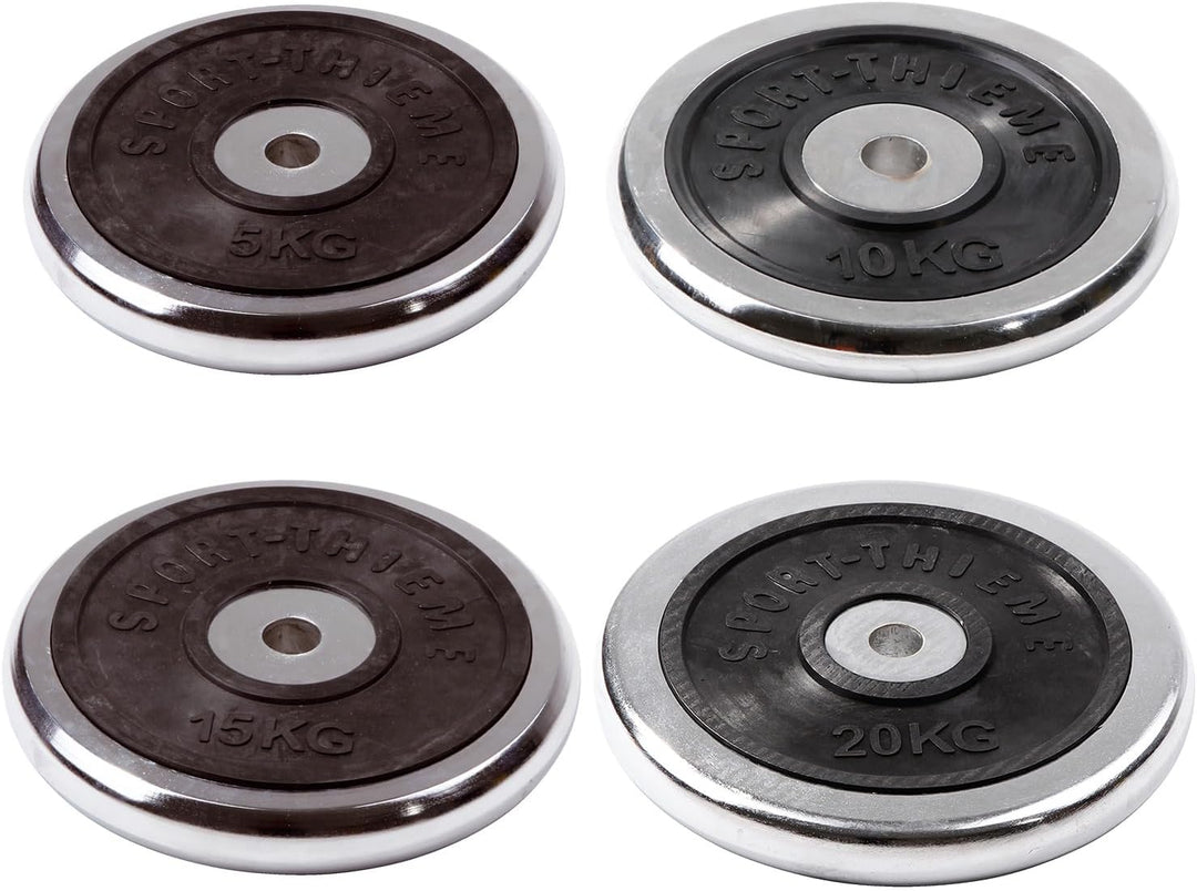 Sport-Thieme Chromhantelscheibe | Mit 5kg, 10kg, 15kg o. 20kg | Leicht zu reinigen u. langlebig | Id