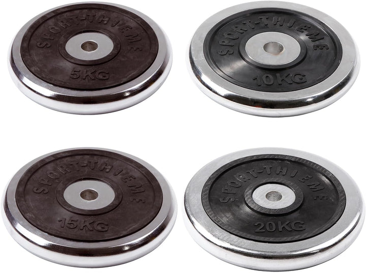 Sport-Thieme Chromhantelscheibe | Mit 5kg, 10kg, 15kg o. 20kg | Leicht zu reinigen u. langlebig | Id