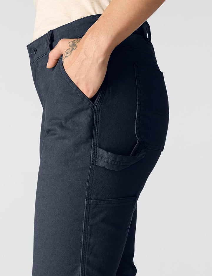 Carhartt Damen The Essential Canvas Pant Arbeitshose 44 Marineblau/Mosaikfliese, 44 Marineblau/Mosai
