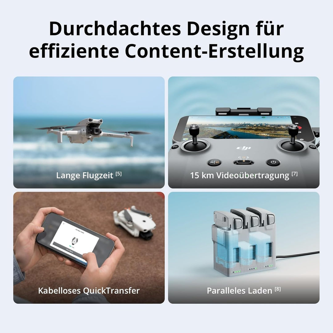 DJI Lito 1 Bundle mit Zubehör, 4K Kameradrohne, Hinderniserkennung, ActiveTrack, 4K-Video &amp; 8K-Foto,