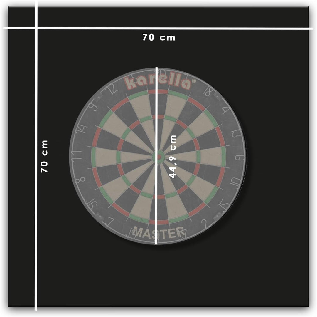 Karella Surround Quadro, 4-teilig Eva, Dartboard Catchring, Auffangring für alle Dartscheiben, schwa
