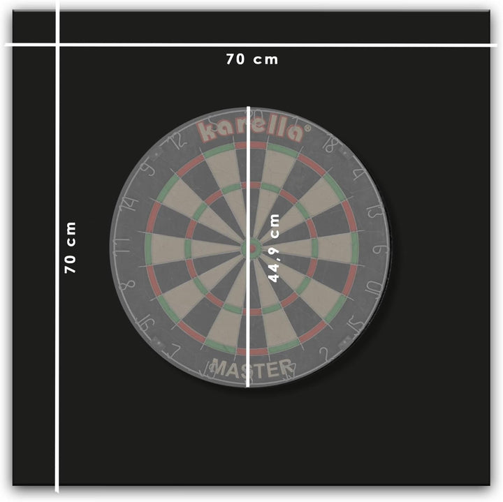 Karella Surround Quadro, 4-teilig Eva, Dartboard Catchring, Auffangring für alle Dartscheiben, schwa