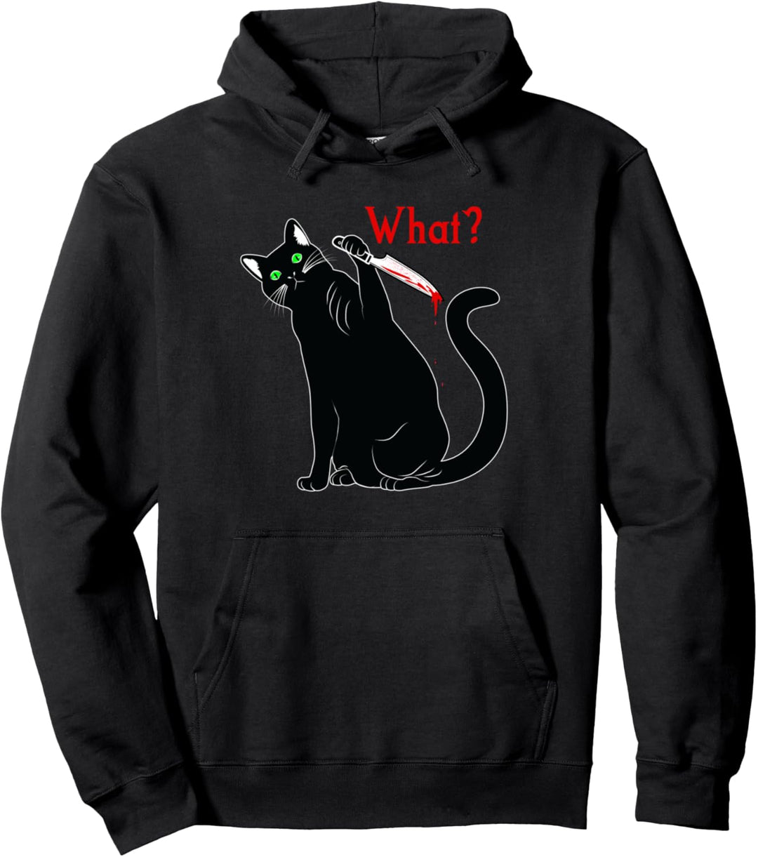 Halloween Schwarze Katze Aberglauben Killer Katzen mit einem Pullover Hoodie