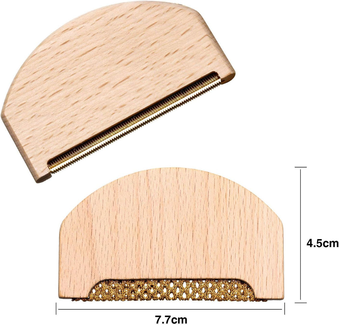 3 Stücke Holz Kaschmirkamm und Holzpullover Rasierkamm Combo Packungen Stoffpullover Rasierer Fussel