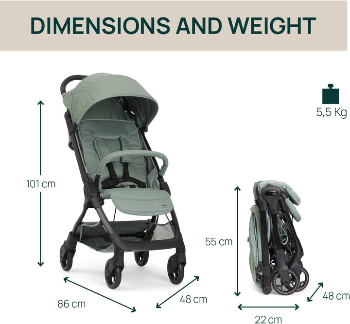 Chicco WE 2 Kinderwagen, leichter, faltbar, von 0 Monaten bis 22 kg, Reise-Kinderwagen, leichter Flu