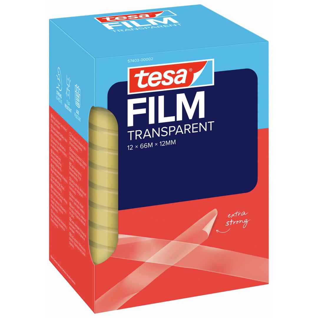 tesafilm transparent - Transparentes Klebeband mit starker Haftung - alterungsbeständig und reissfes