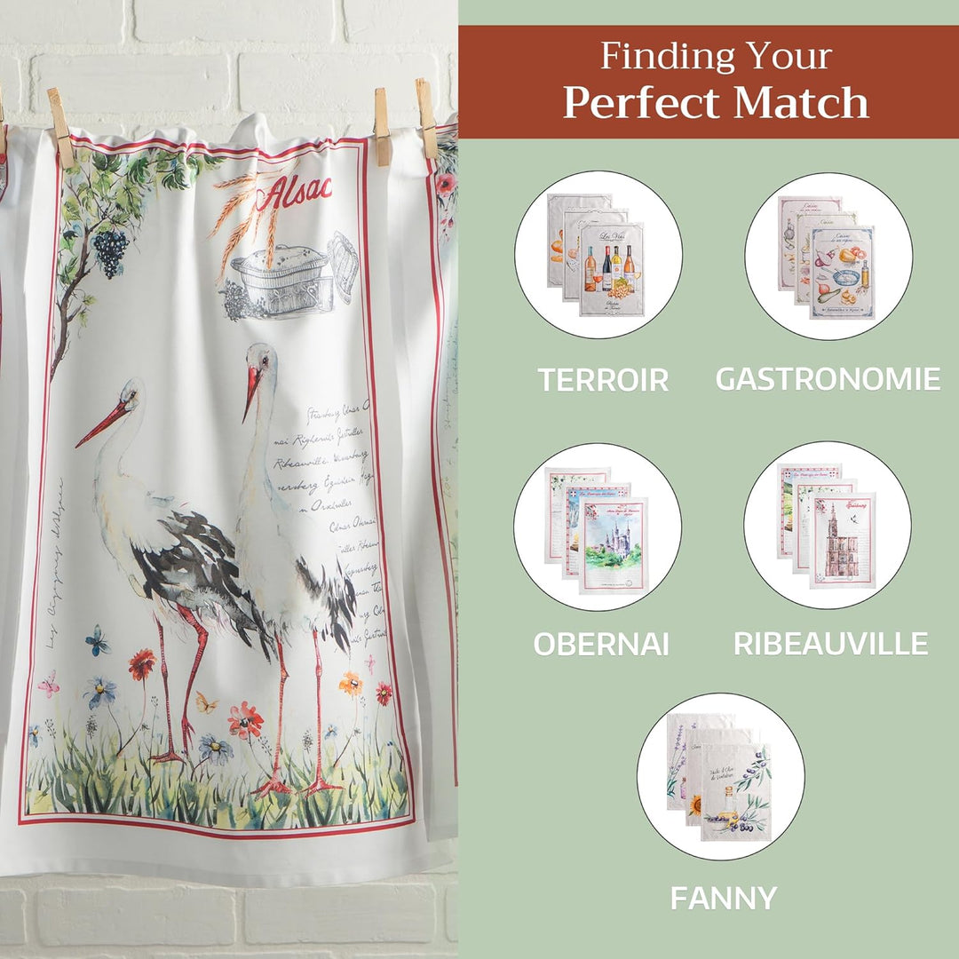 Maison d' Hermine Küchentücher, 100% Baumwolle, weich, saugfähig, 50,8 x 70,5 cm, 2 Stück Multicolor